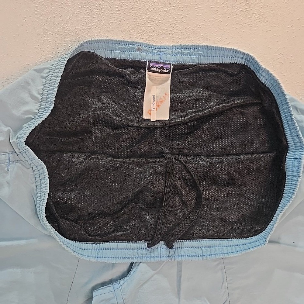 VTG Patagonia Men L Baggies Shorts Blue‎ 7" Inseam Swim Trunks Mesh Liner USA - Picture 6 of 10